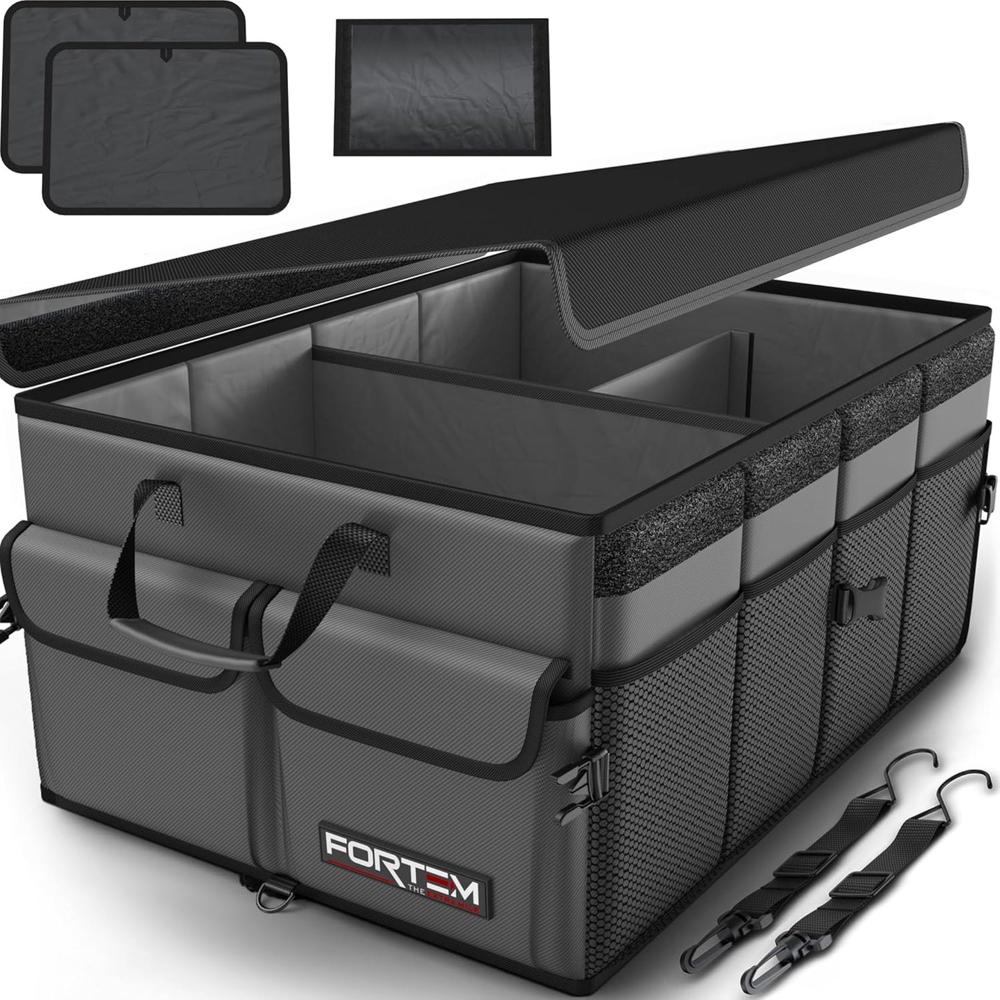 🚗 Heavy Duty Car Trunk Organizer – Foldable Multi-Compartment Storage Solution for SUV, Sedan & Truck