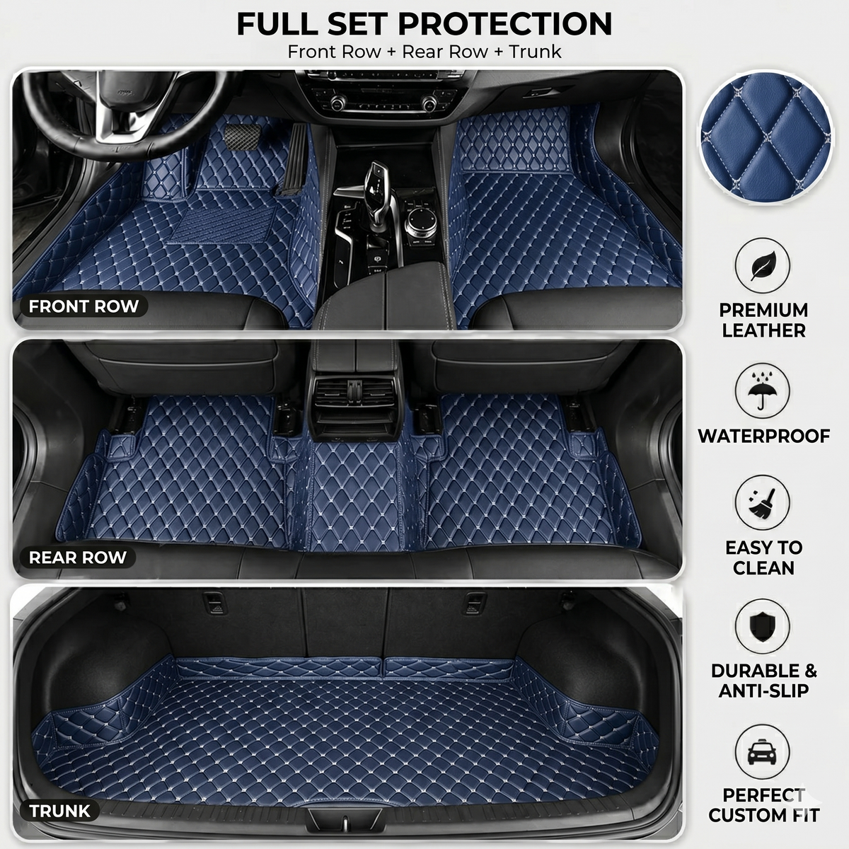 Elvie Heavy Duty Universal Fit Car Mats, SUVs, and Trucks